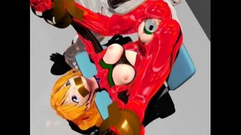 Кукла получает полный рот спермы в хентайном клипе