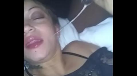 Хардкор с брюнеткой в прозрачном наряде