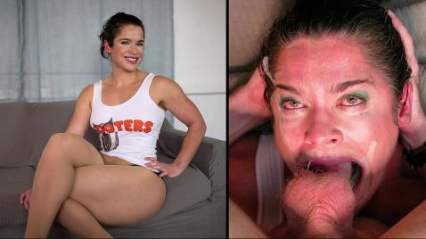 Глубокий минет от большого хуя
